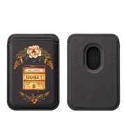 Honey Floral MagSafe Wallet- Black