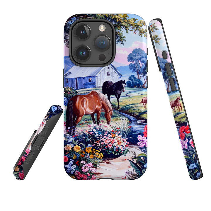 iPhone Tough Case - Horse Garden