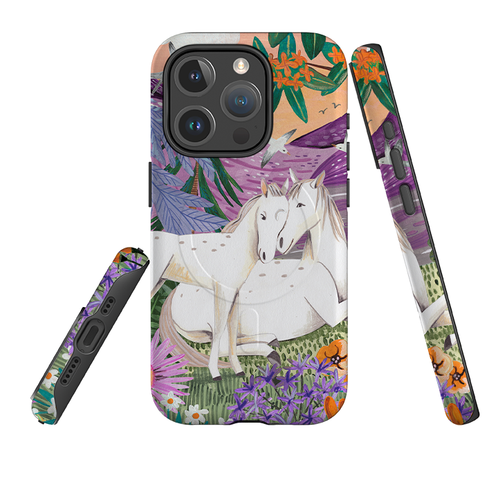 iPhone MagSafe Tough Case -  Horses By Caroline Bonne Muller