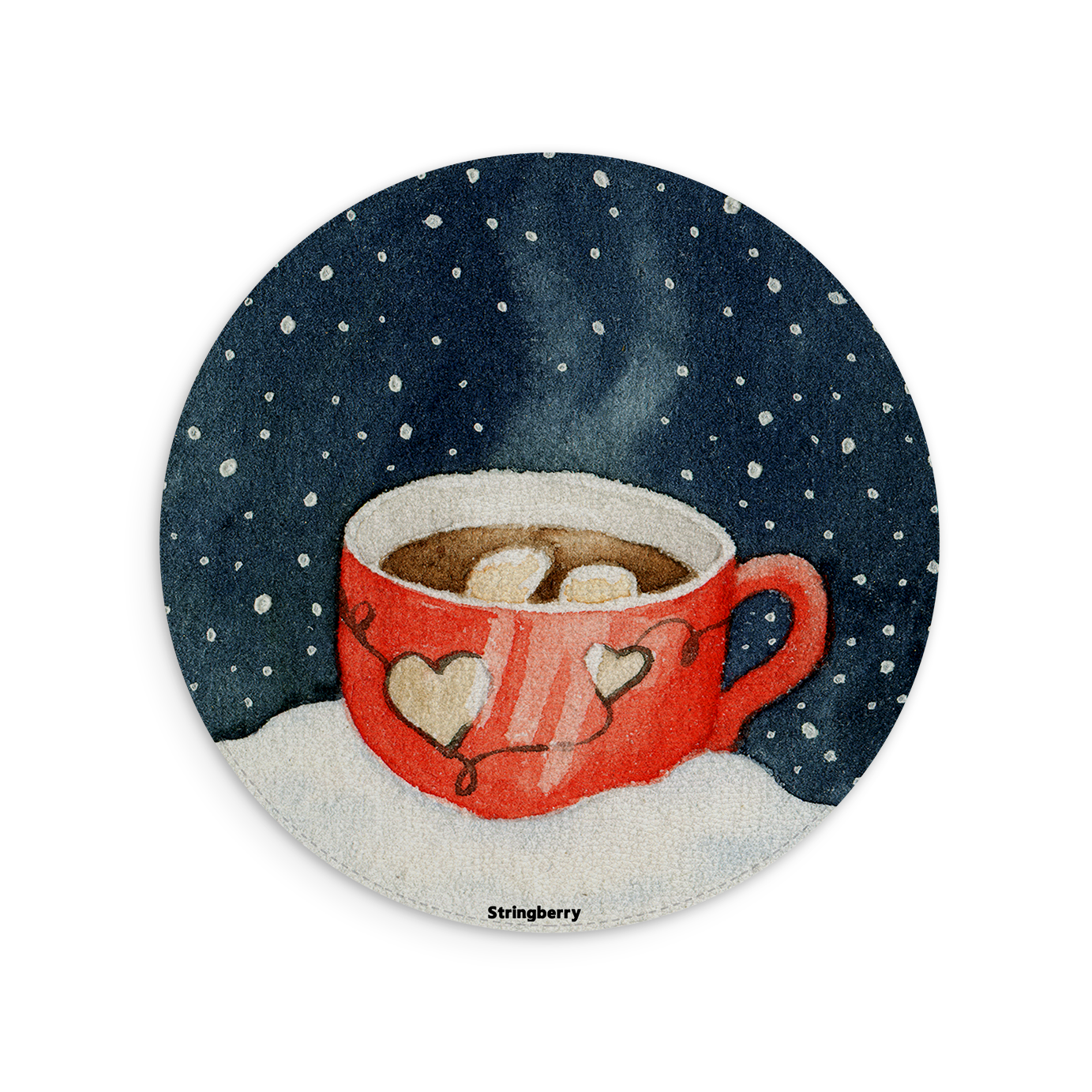 Hot Chocolate Vegan Leather Mouse Mat