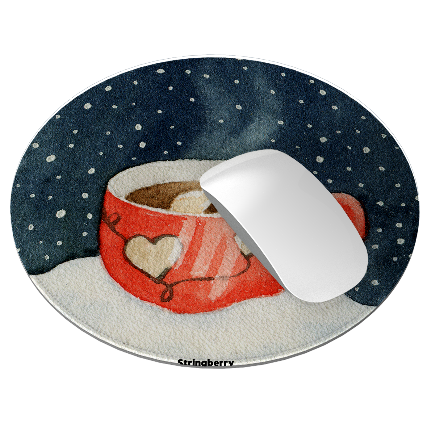 Hot Chocolate Vegan Leather Mouse Mat
