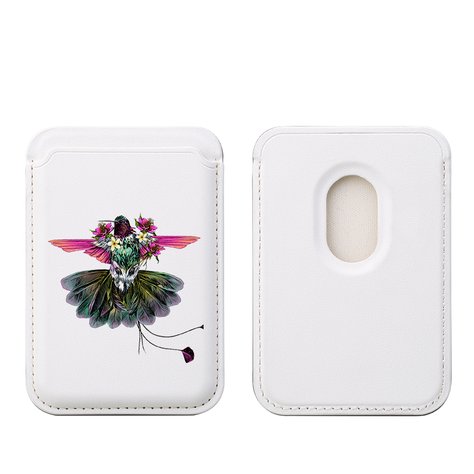 Hummingbird MagSafe Wallet- White