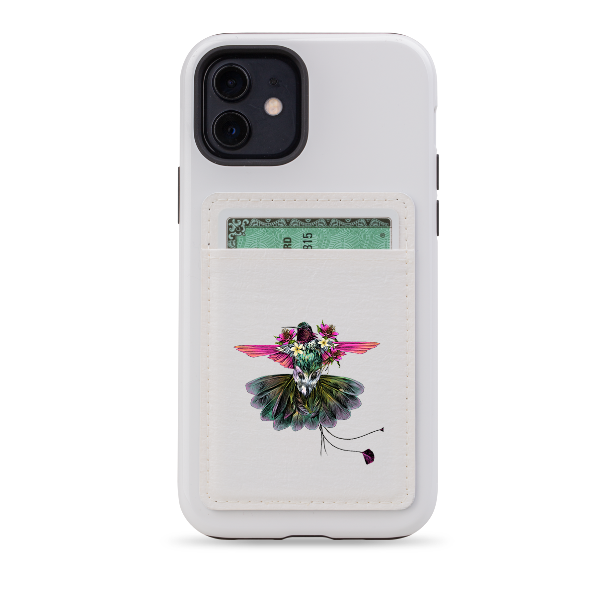 Hummingbird MagSafe Wallet- White