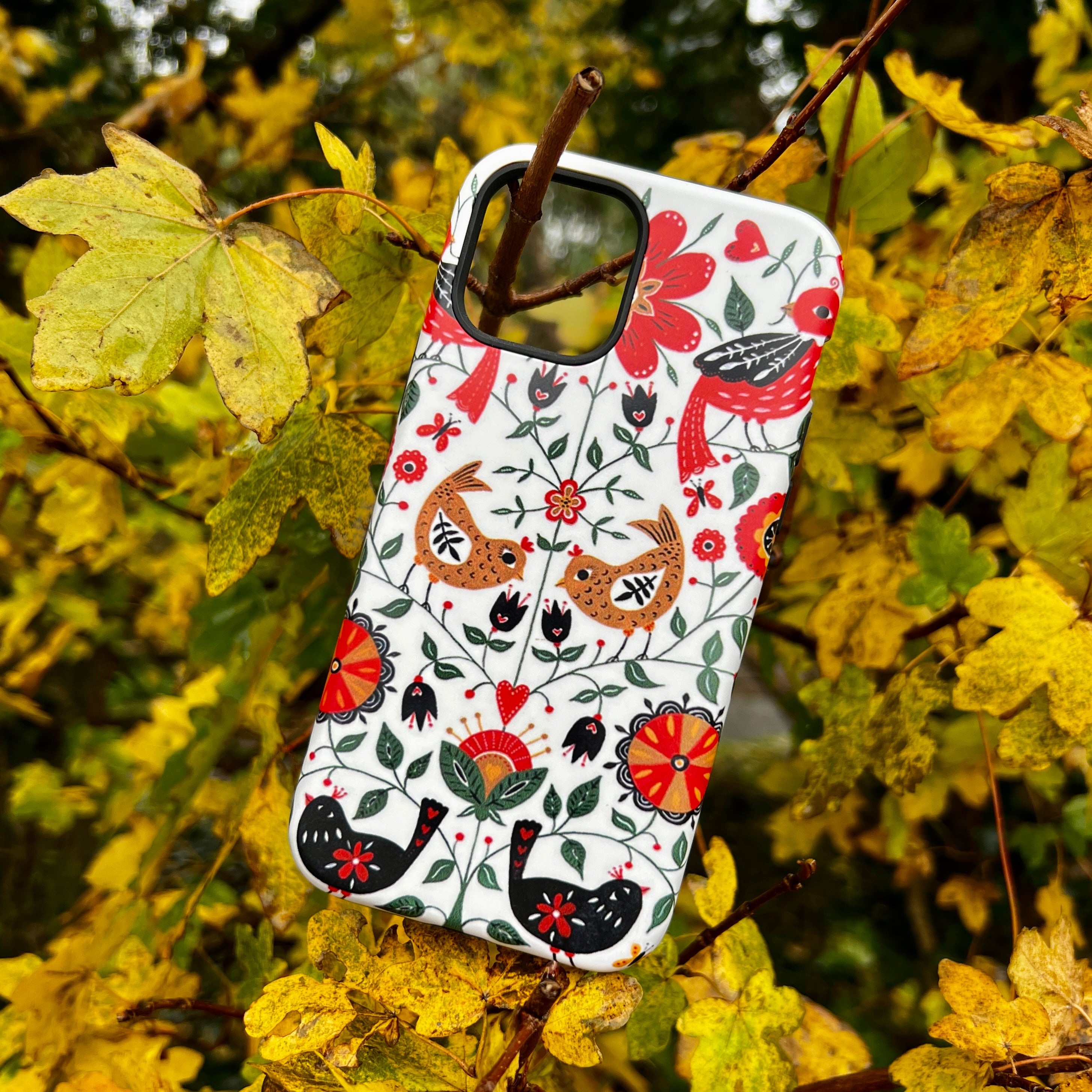 iPhone Tough Case - Birds And florals By Suzy Taylor