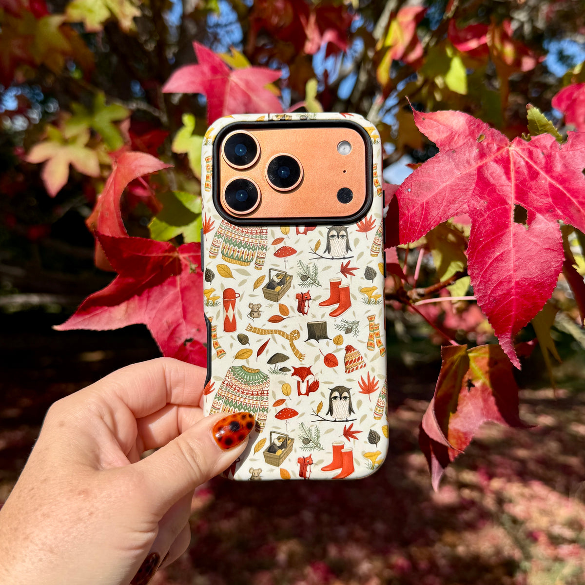 iPhone Tough Case - Autumn Pattern By Maja Lindberg