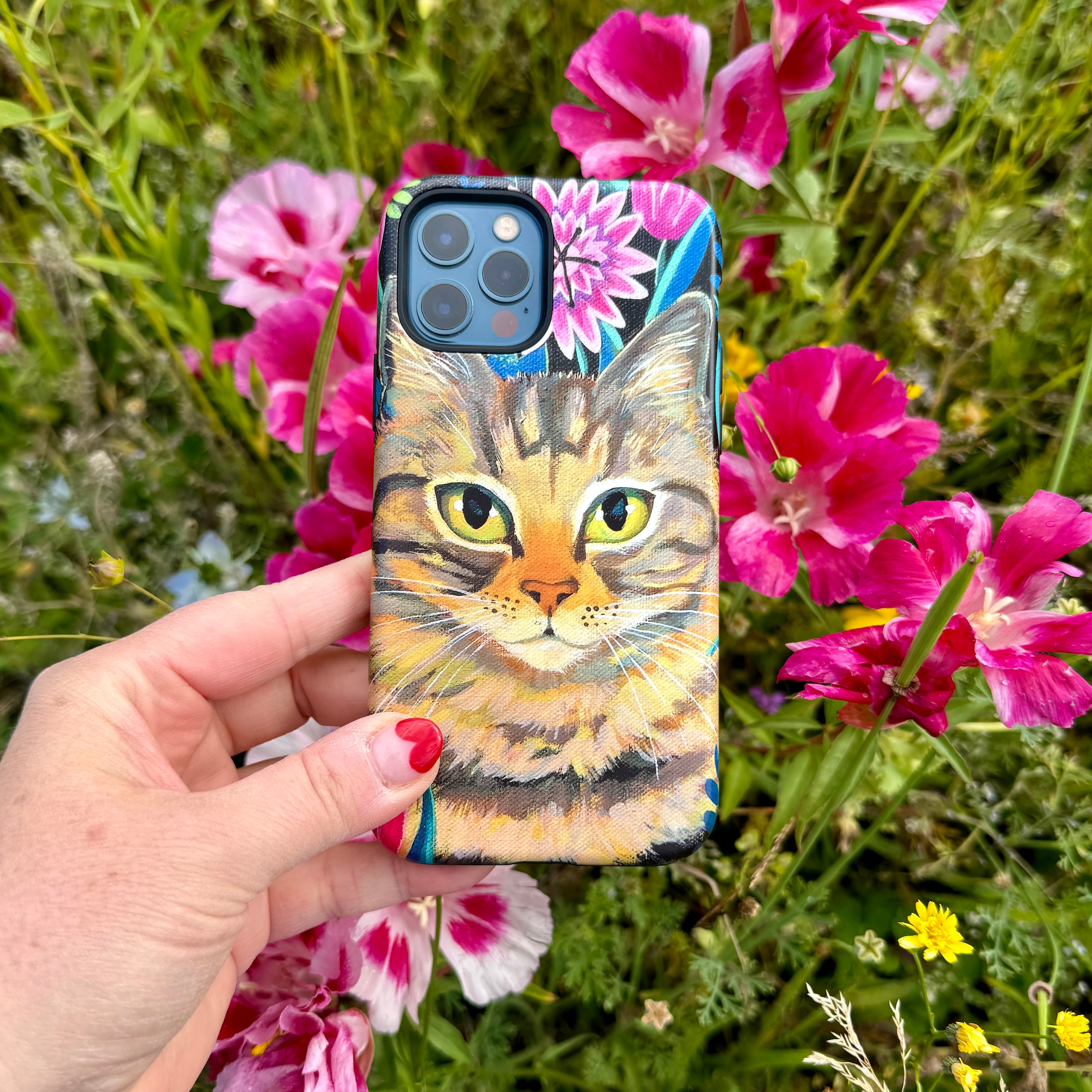 iPhone Tough Case - Tabby Cat By Mary Stubberfield