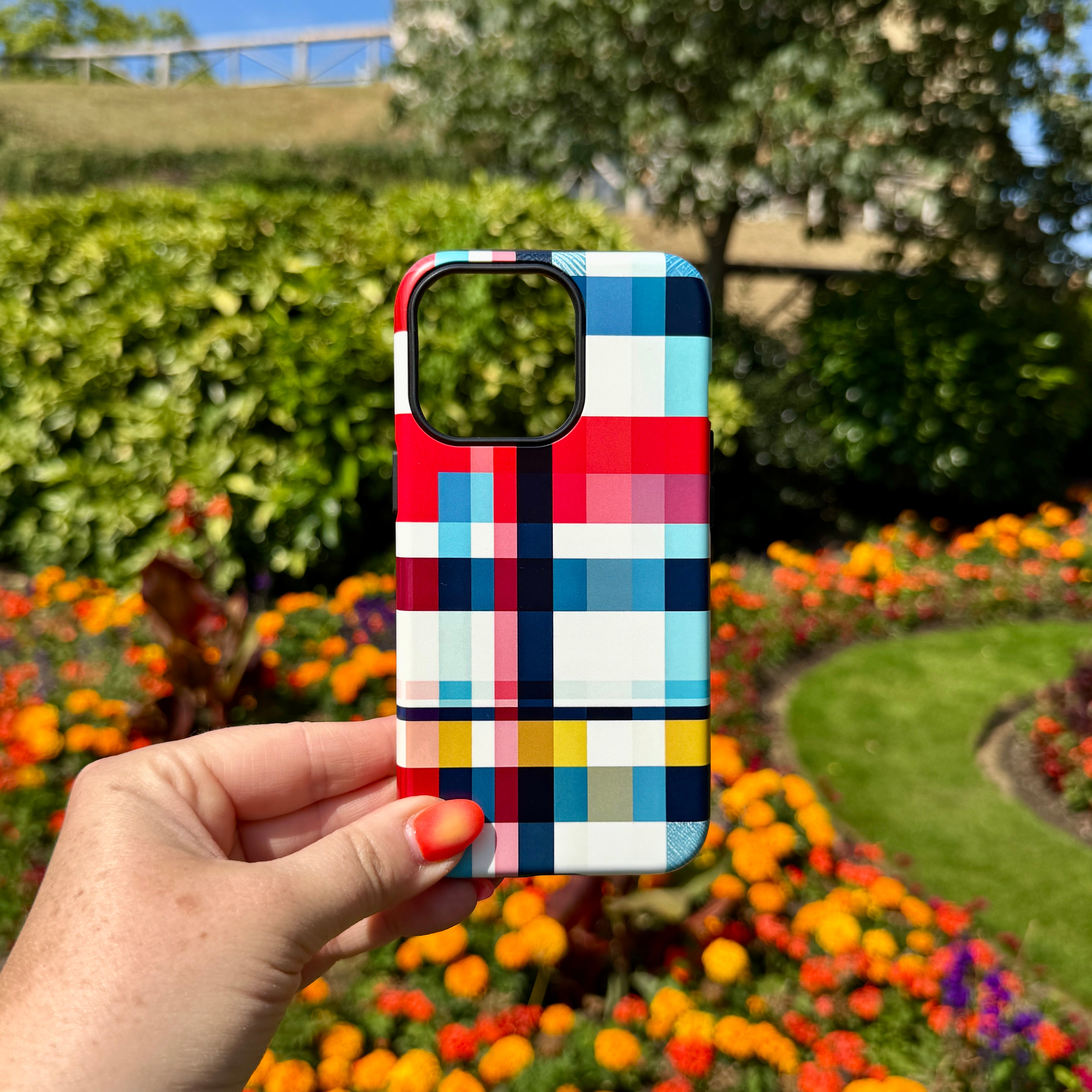 iPhone Tough Case - Cancun Gingham