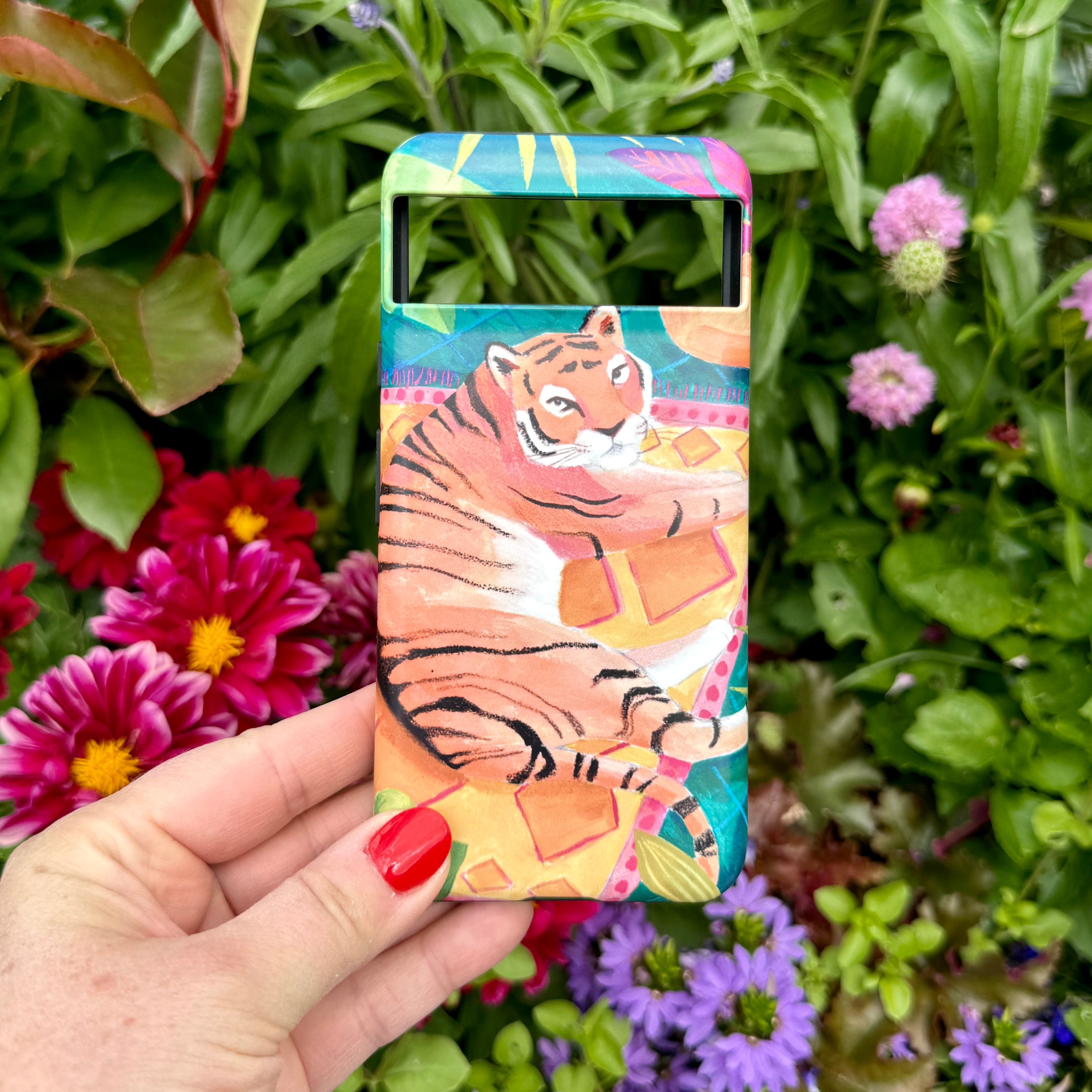 Google Tough Case -  Tiger In Palms By Bex Parkin