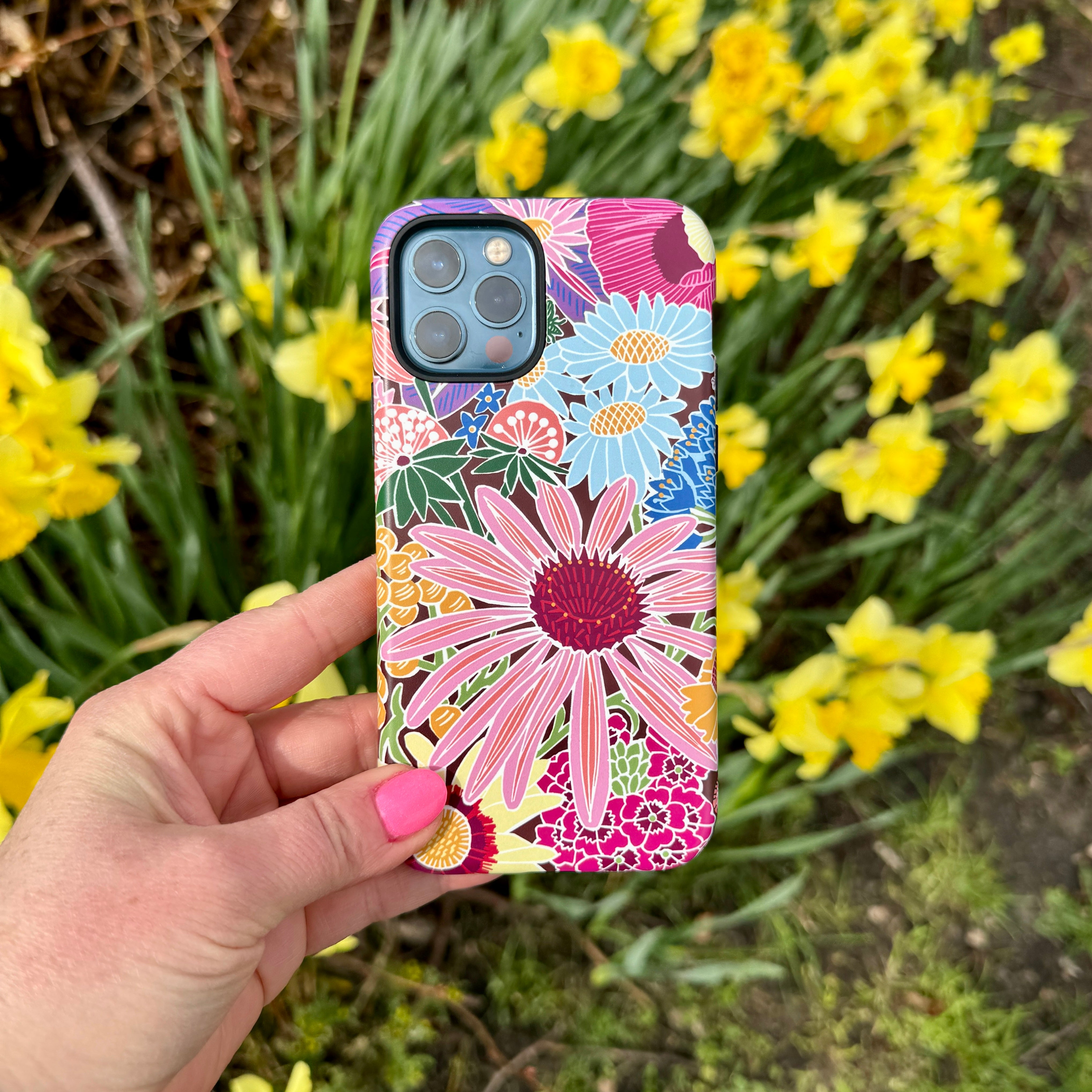 iPhone Tough Case - Jigsaw Floral 1 By Kate Heiss