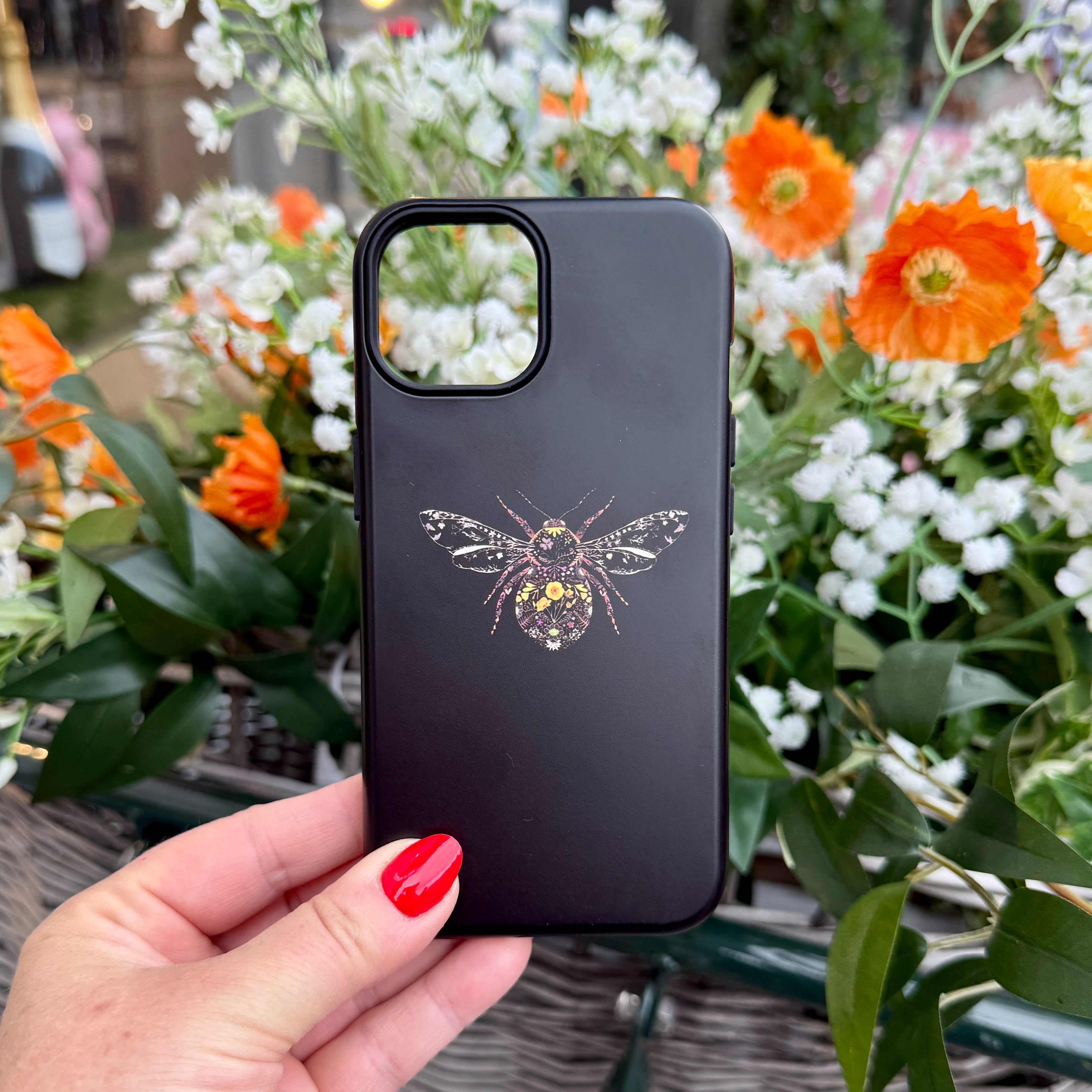 iPhone Tough Case - Floral Bumble Bee By Helen Ahpornsiri