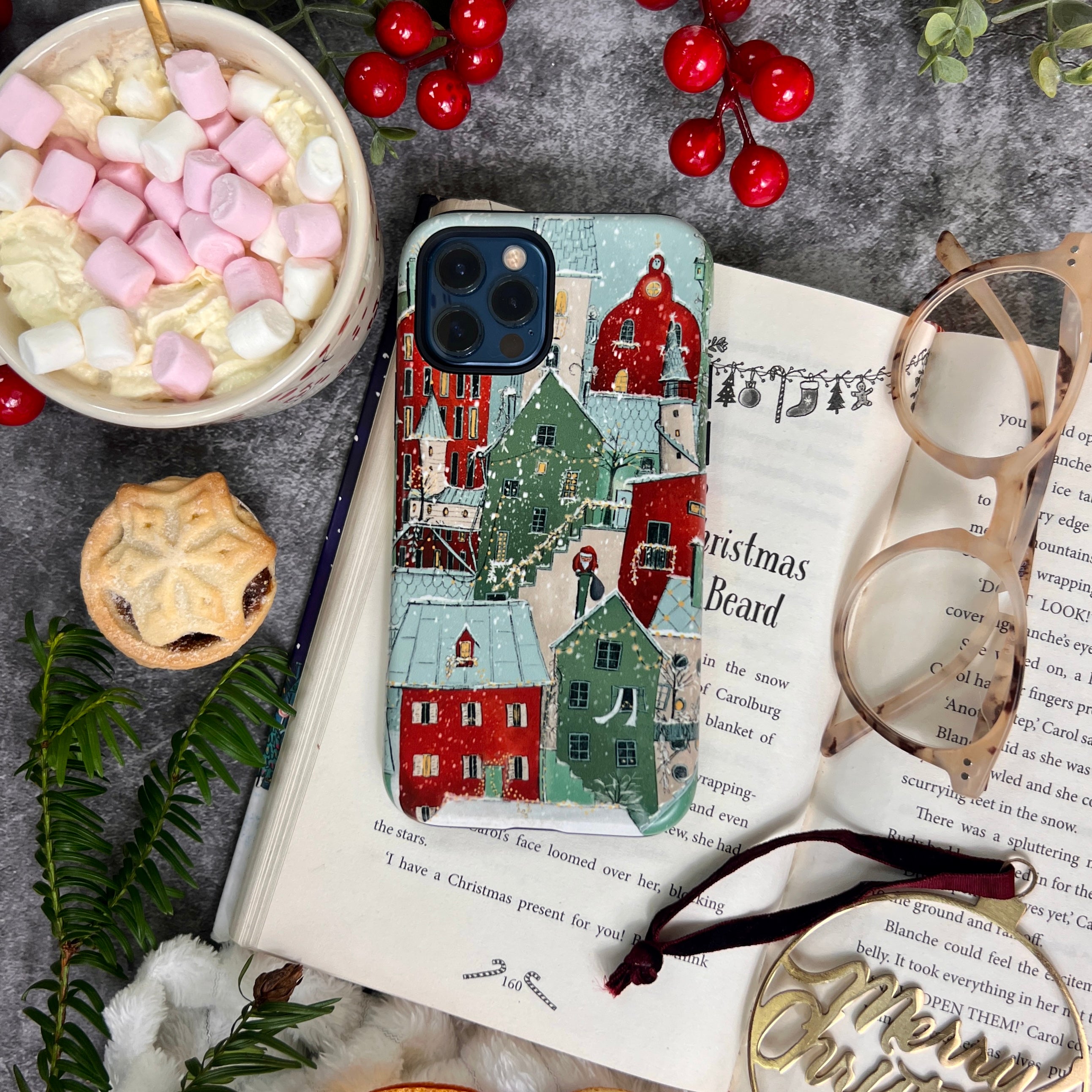 iPhone Tough Case - Citywinkles Red By Maja Lindberg