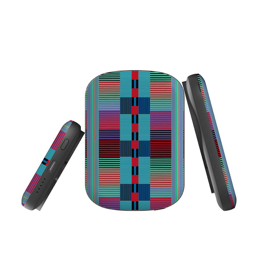 MagSafe Power Bank - Indian Stripe By Cressida Bell