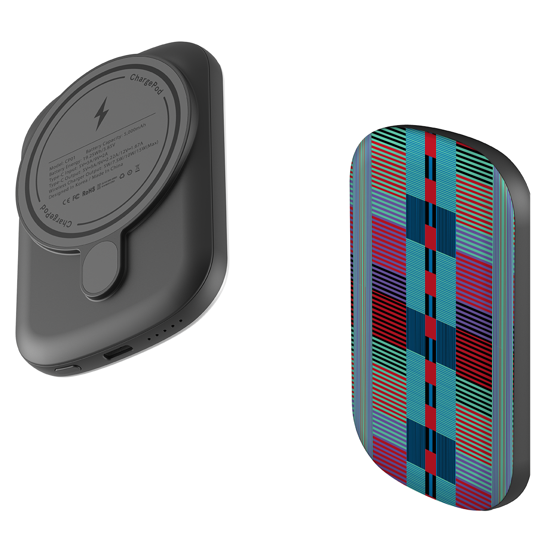 MagSafe Power Bank - Indian Stripe By Cressida Bell