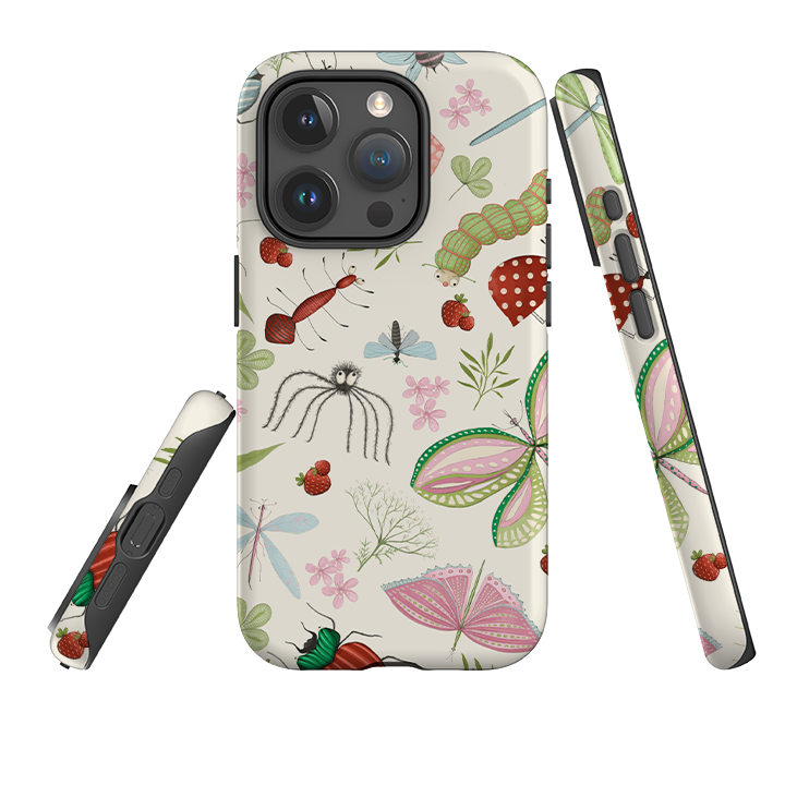 iPhone Tough Case - Insects Pattern By Maja Lindberg