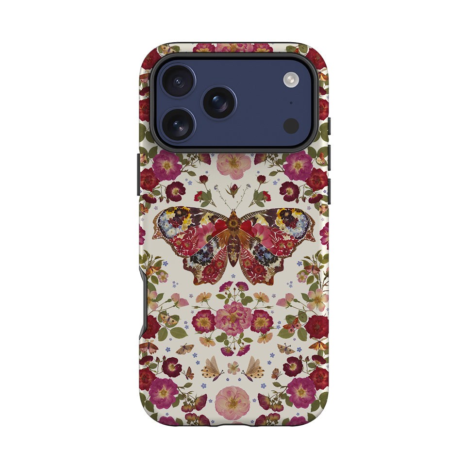 iPhone Tough Case - Ivory Butterfly By Helen Ahpornsiri