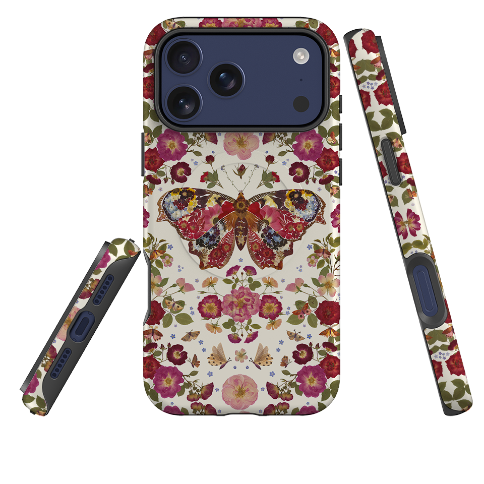 iPhone MagSafe Tough Case - Ivory Butterfly By Helen Ahpornsiri
