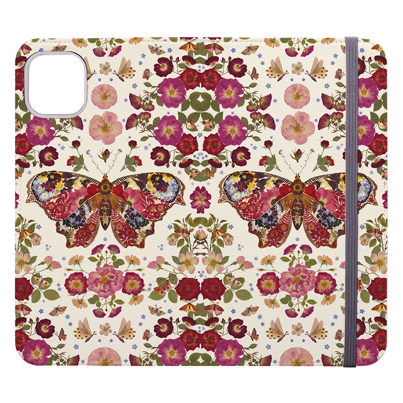 Ivory Butterfly Wallet Case By Helen Ahpornsiri