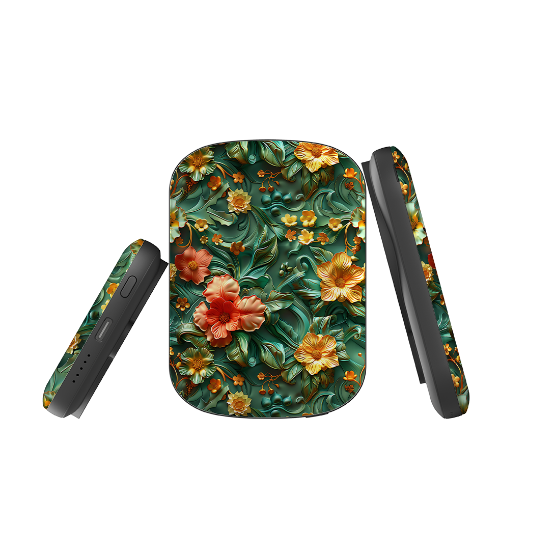 MagSafe Power Bank - Jade Floral