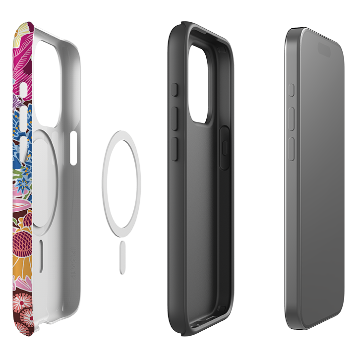 iPhone MagSafe Tough Case -  Jigsaw Floral 1 By Kate Heiss