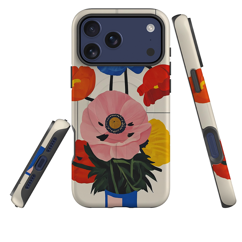 iPhone MagSafe Tough Case - Kisling Poppy Peach