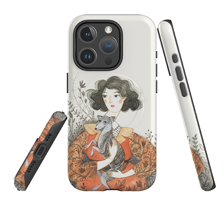 iPhone MagSafe Tough Case - Lady With Whippet By Meghann Rader