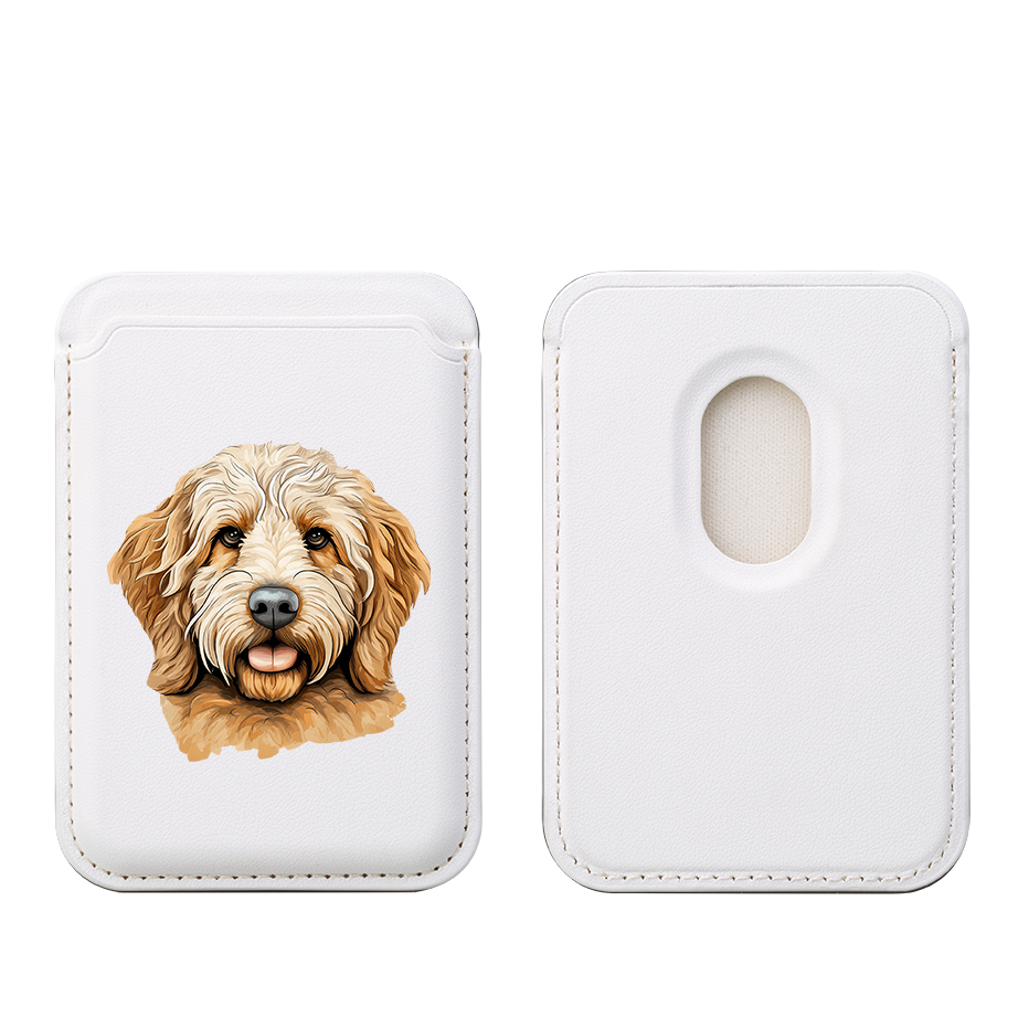 Labradoodle MagSafe Wallet- White