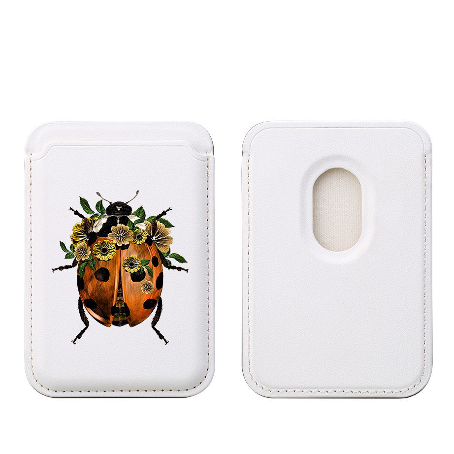 Ladybug MagSafe Wallet- White
