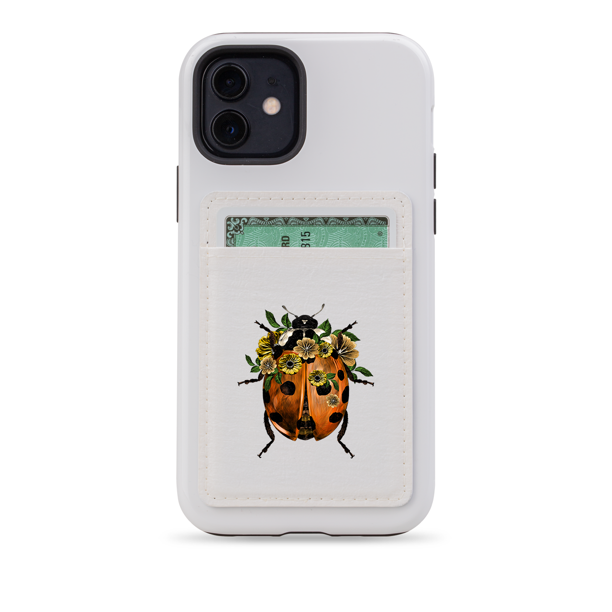 Ladybug MagSafe Wallet- White