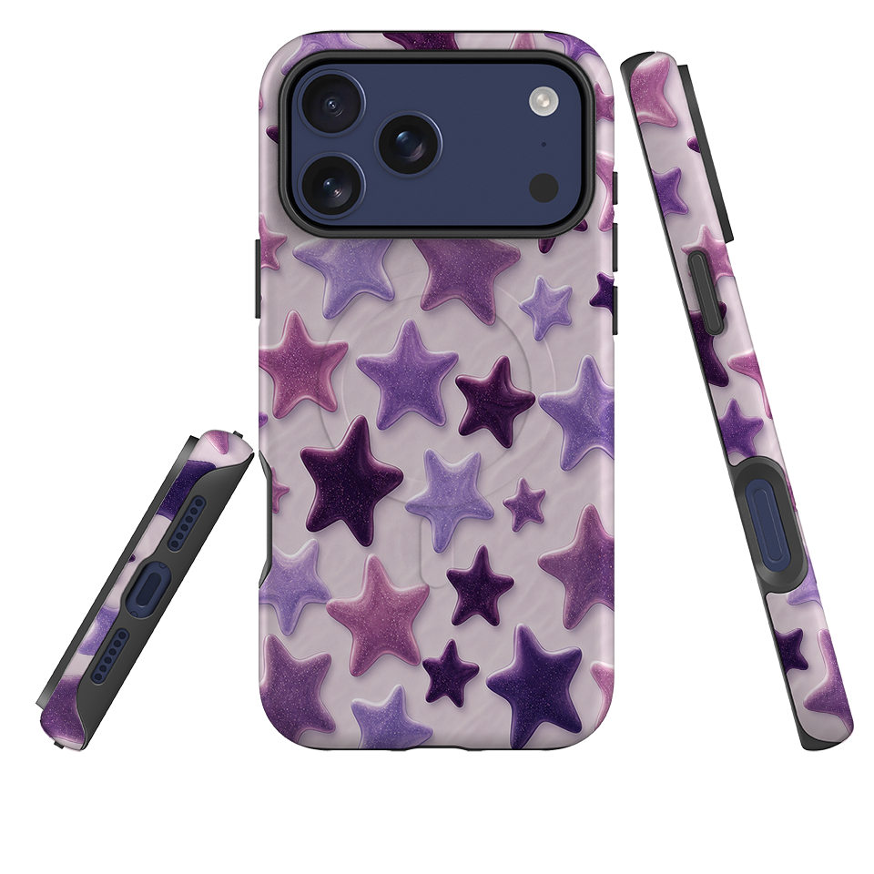 iPhone MagSafe Tough Case - Lavender Purple Star