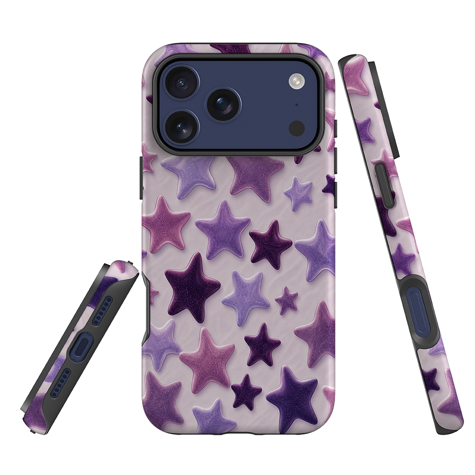 iPhone Tough Case - Lavender Purple Star
