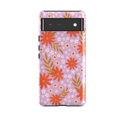 Google Tough Case -  Lilac and Red Floral Pattern By Lee Foster Wilson