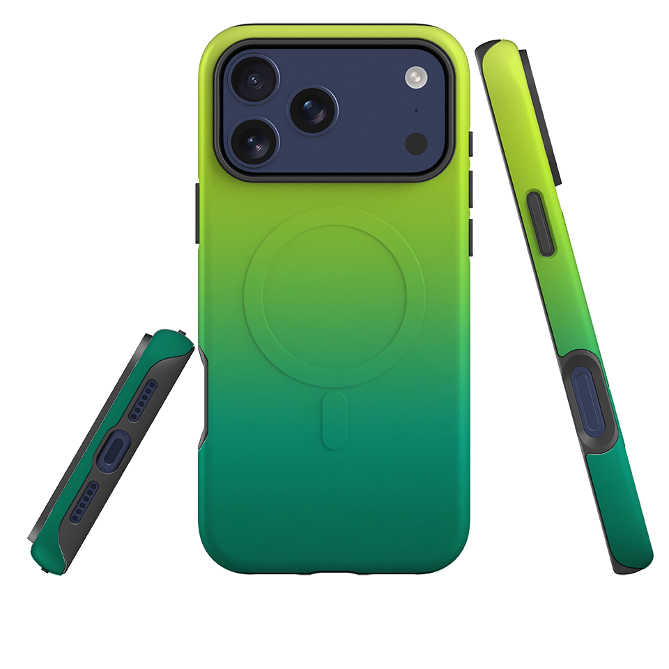 iPhone MagSafe Tough Case - Lime Green Ombre