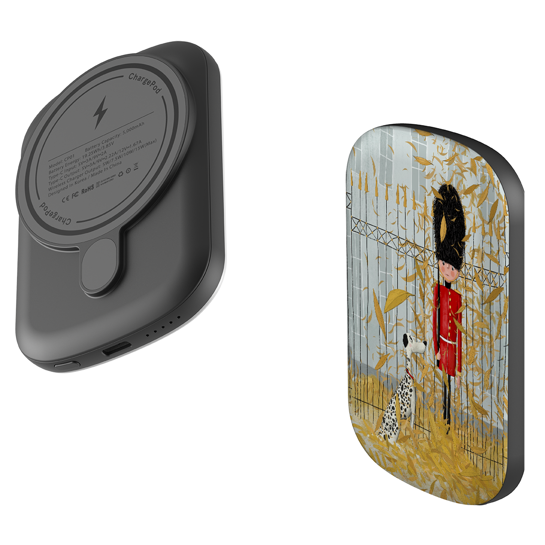 MagSafe Power Bank - London in Leaves By Maja Lindberg