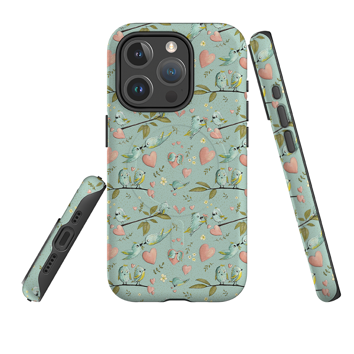 iPhone MagSafe Tough Case - Love Is In the Air Pattern By Maja Lindberg
