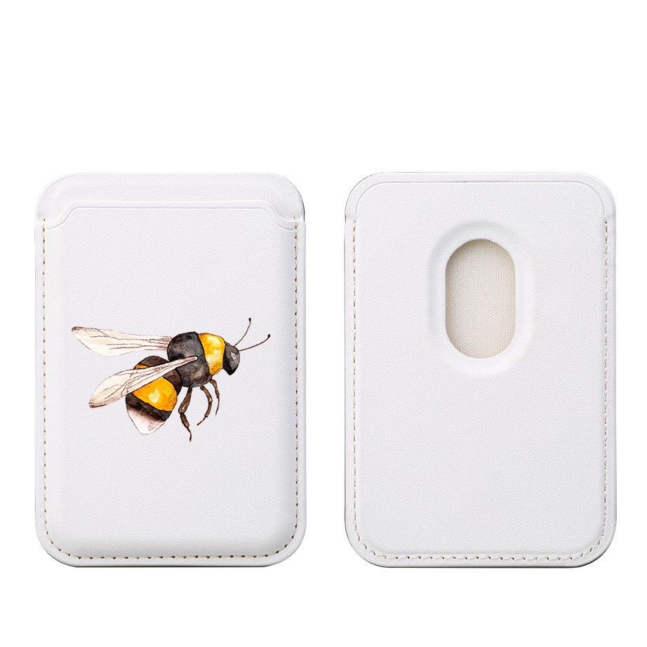 Lucy's Bee MagSafe Wallet- White