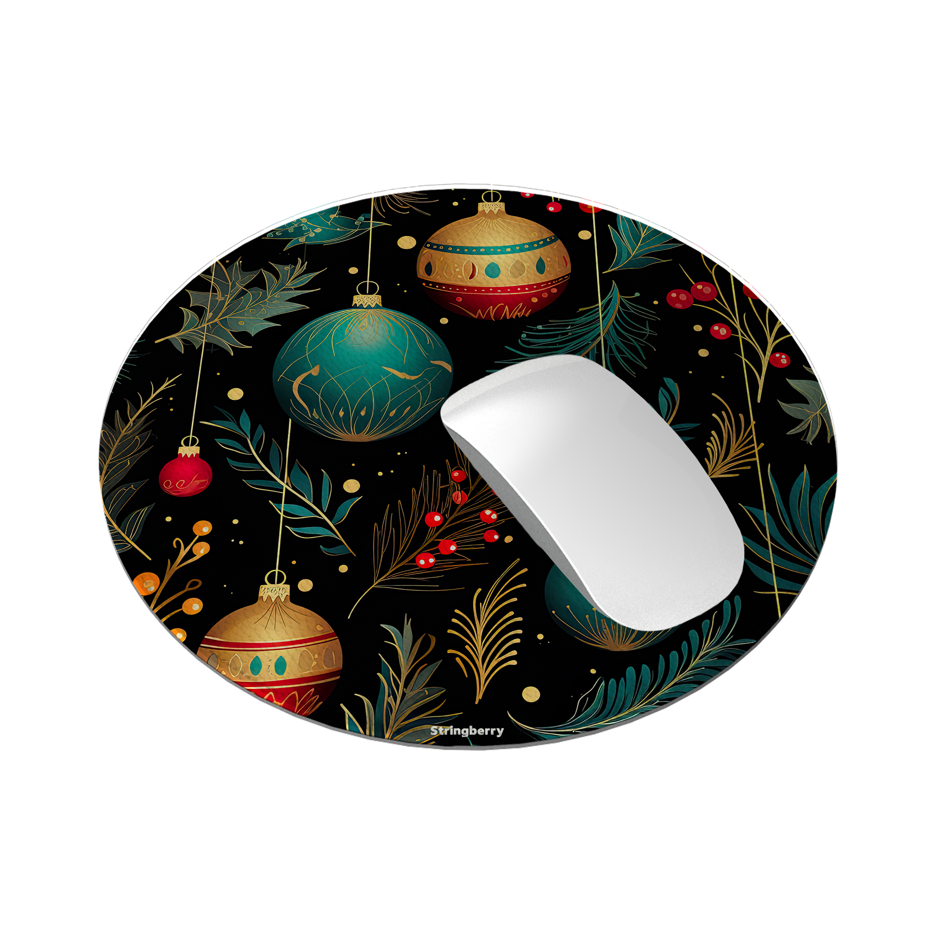 Magic Baubles Vegan Leather Mouse Mat