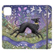 Meadow Hound Wallet Case By Catherine Rowe