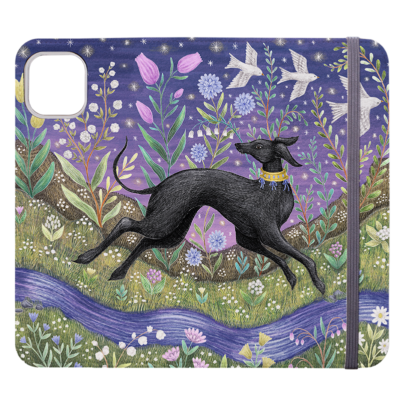 Meadow Hound Wallet Case By Catherine Rowe