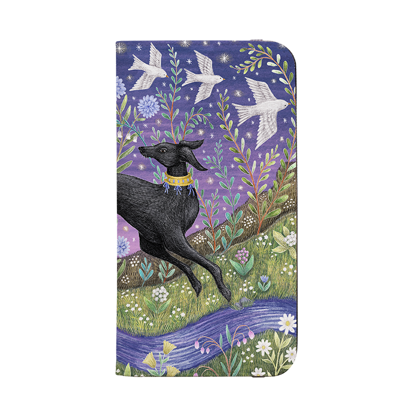 Meadow Hound Wallet Case By Catherine Rowe