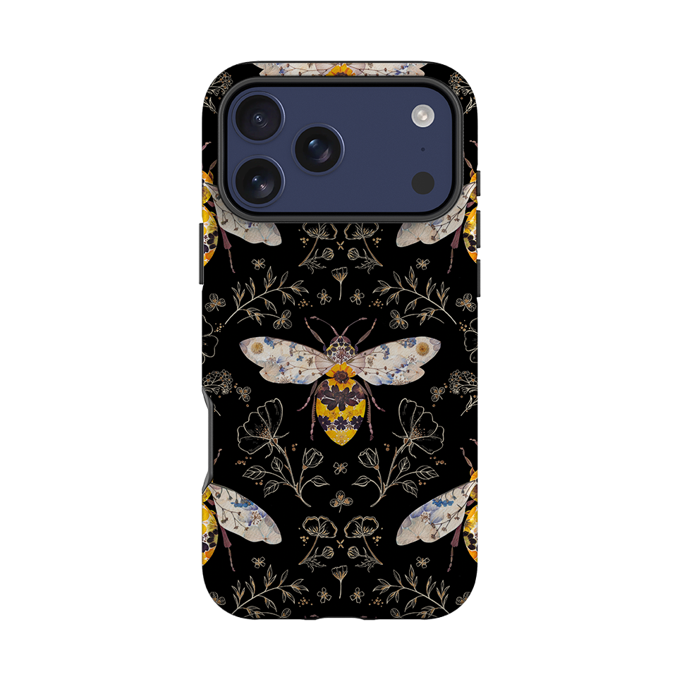 iPhone Tough Case - Midnight Bumble Bee By Helen Ahpornsiri