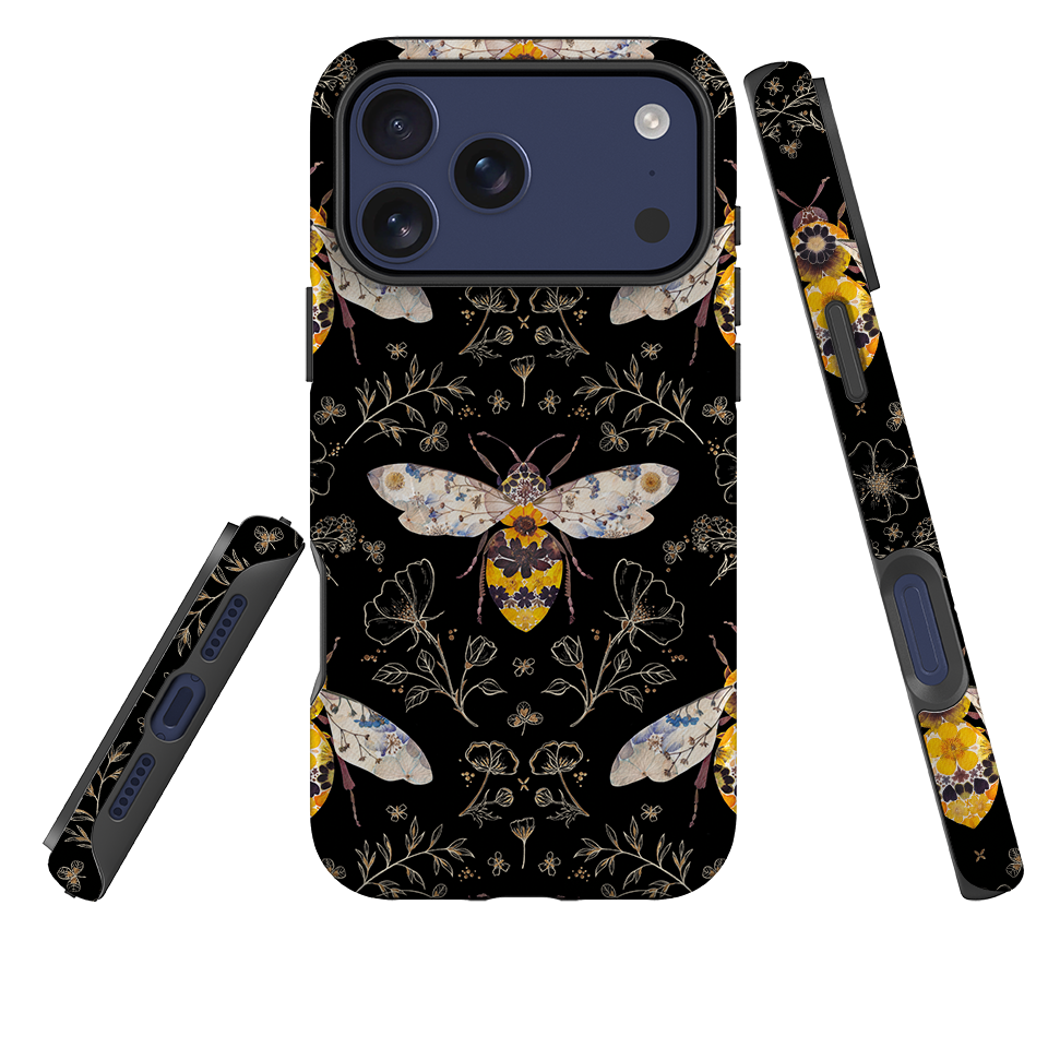 iPhone MagSafe Tough Case - Midnight Bumble Bee By Helen Ahpornsiri