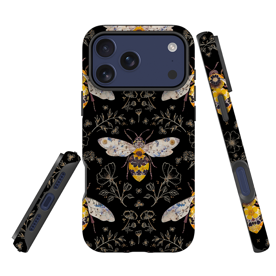 iPhone Tough Case - Midnight Bumble Bee By Helen Ahpornsiri