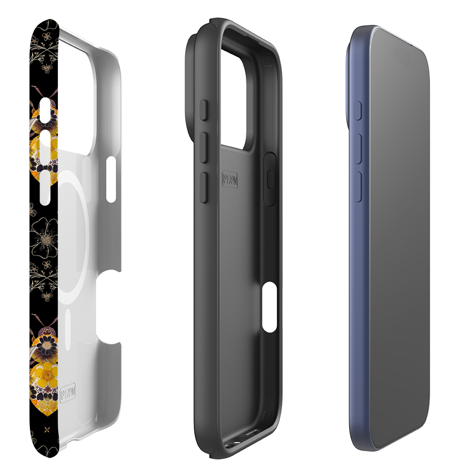 iPhone MagSafe Tough Case - Midnight Bumble Bee By Helen Ahpornsiri