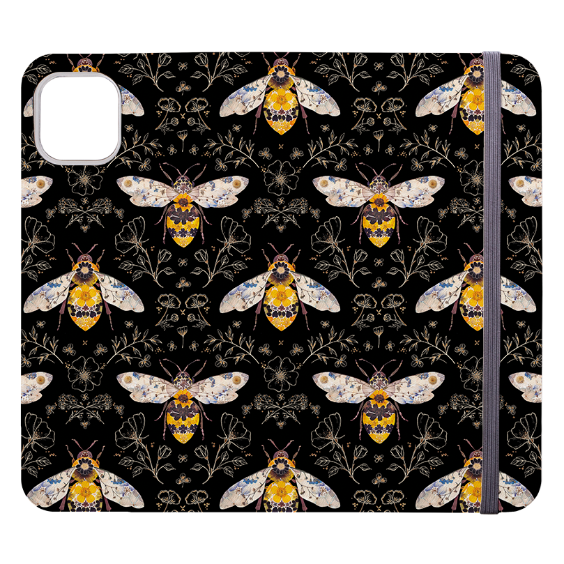 Midnight Bumble Bee Multi Wallet Case By Helen Ahpornsiri