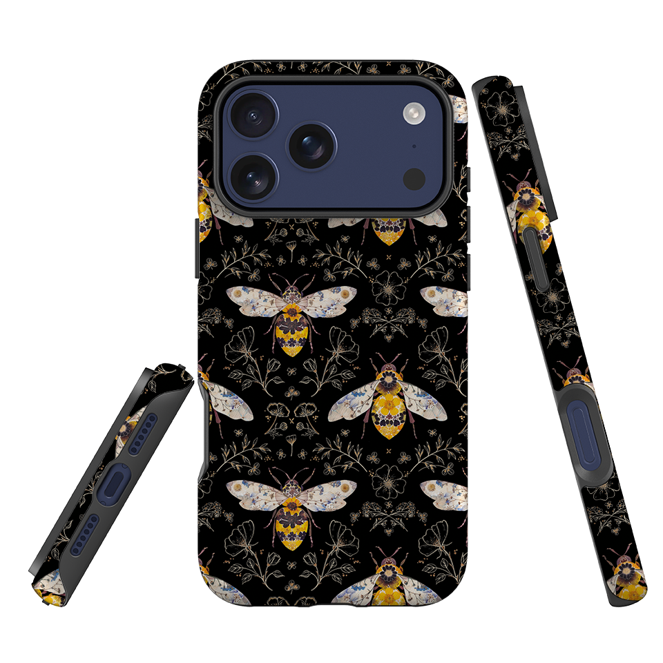 iPhone Tough Case - Midnight Bumble Bee Multi By Helen Ahpornsiri