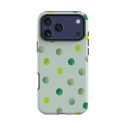 iPhone Tough Case - Mint Polka Dot