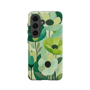 Samsung Tough Case - Mint Woodgrain Floral