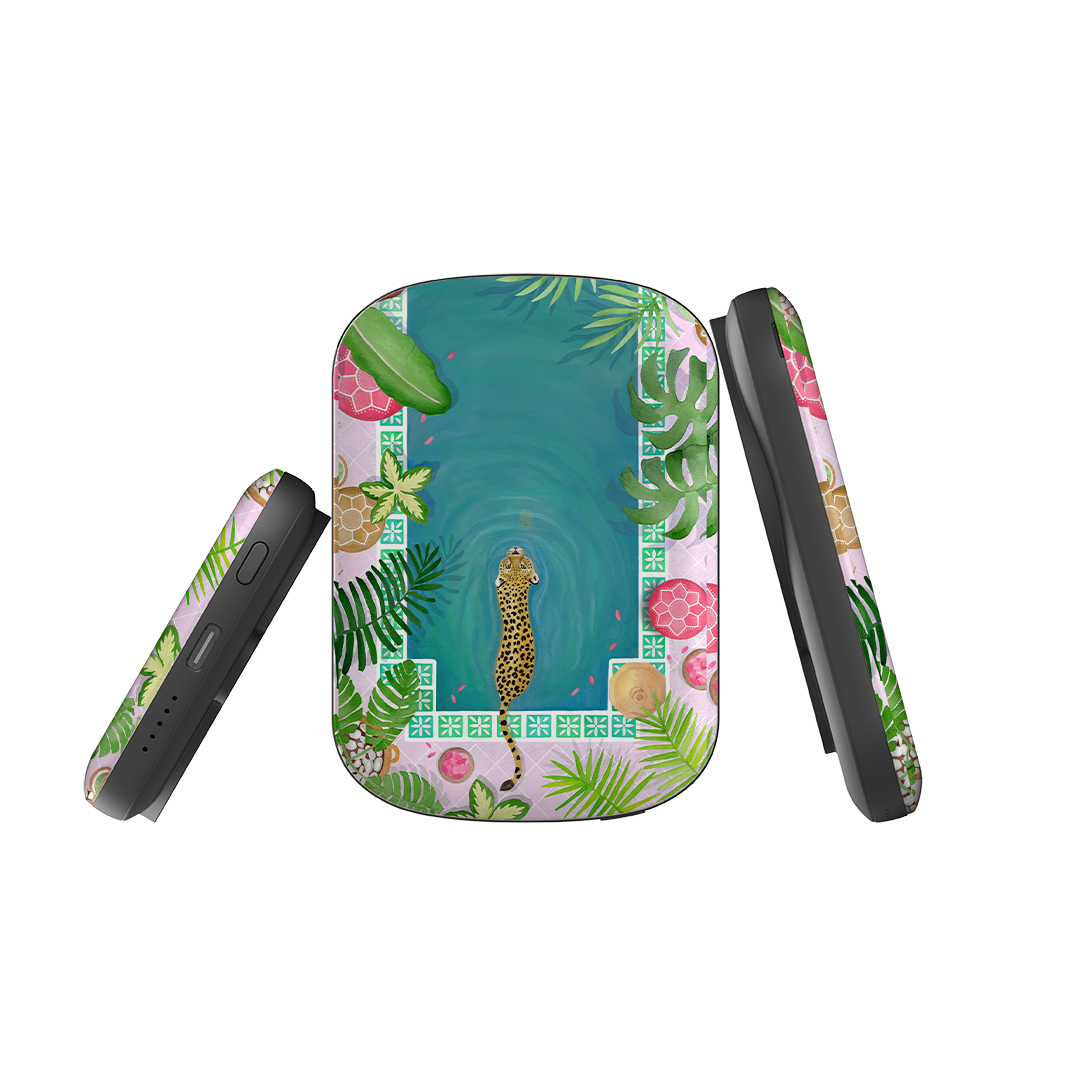 MagSafe Power Bank - Morocco Pool Leopard By Bex Parkin