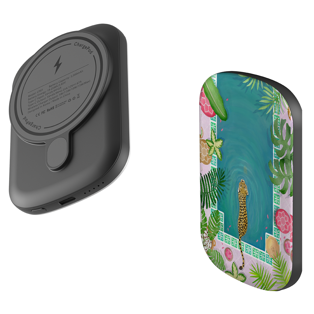 MagSafe Power Bank - Morocco Pool Leopard By Bex Parkin