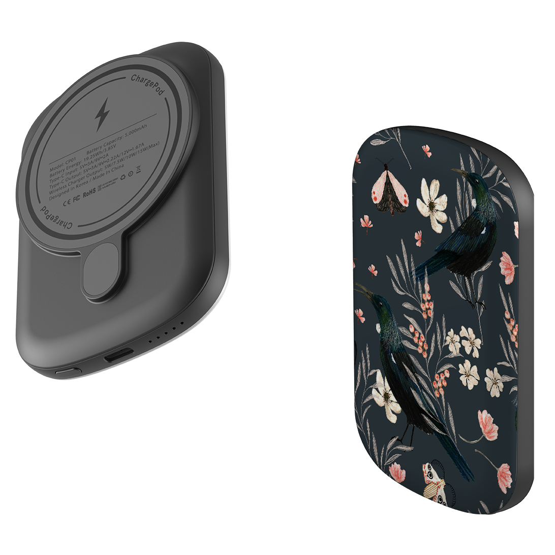 MagSafe Power Bank - Moths and Tuis By Katherine Quinn